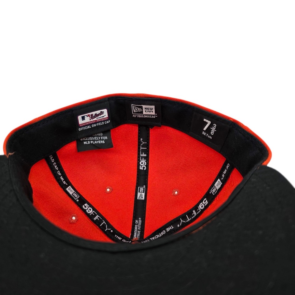 New Era Miami Marlins Orange 59FIFTY On Field Fitted Baseball Cap Size 7 3/8 MLB - Picture 4 of 6